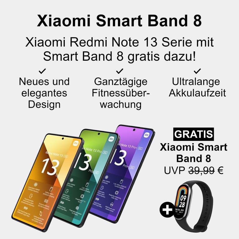 Das Xiaomi Redmi Note 13 5G mit Vertrag bei 1&1 bestellen