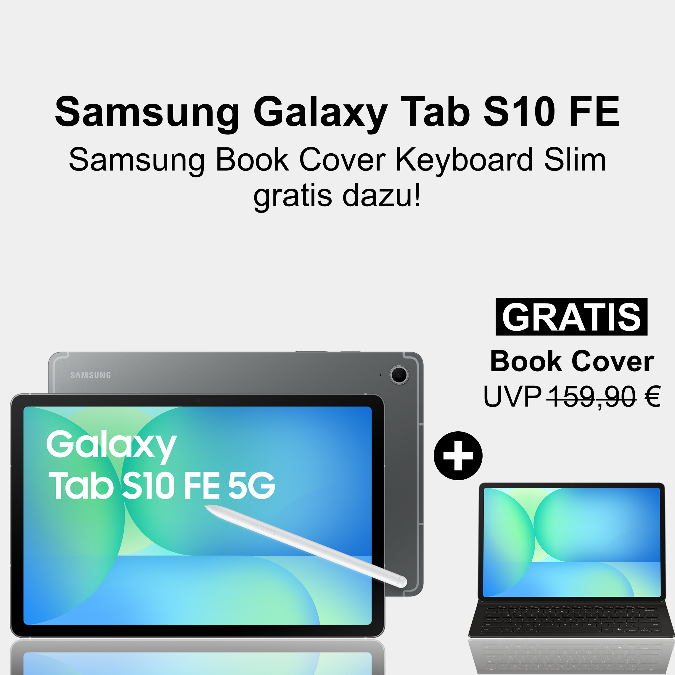 Samsung Galaxy Tab S10 FE & Samsung Book Cover Keyboard Slim