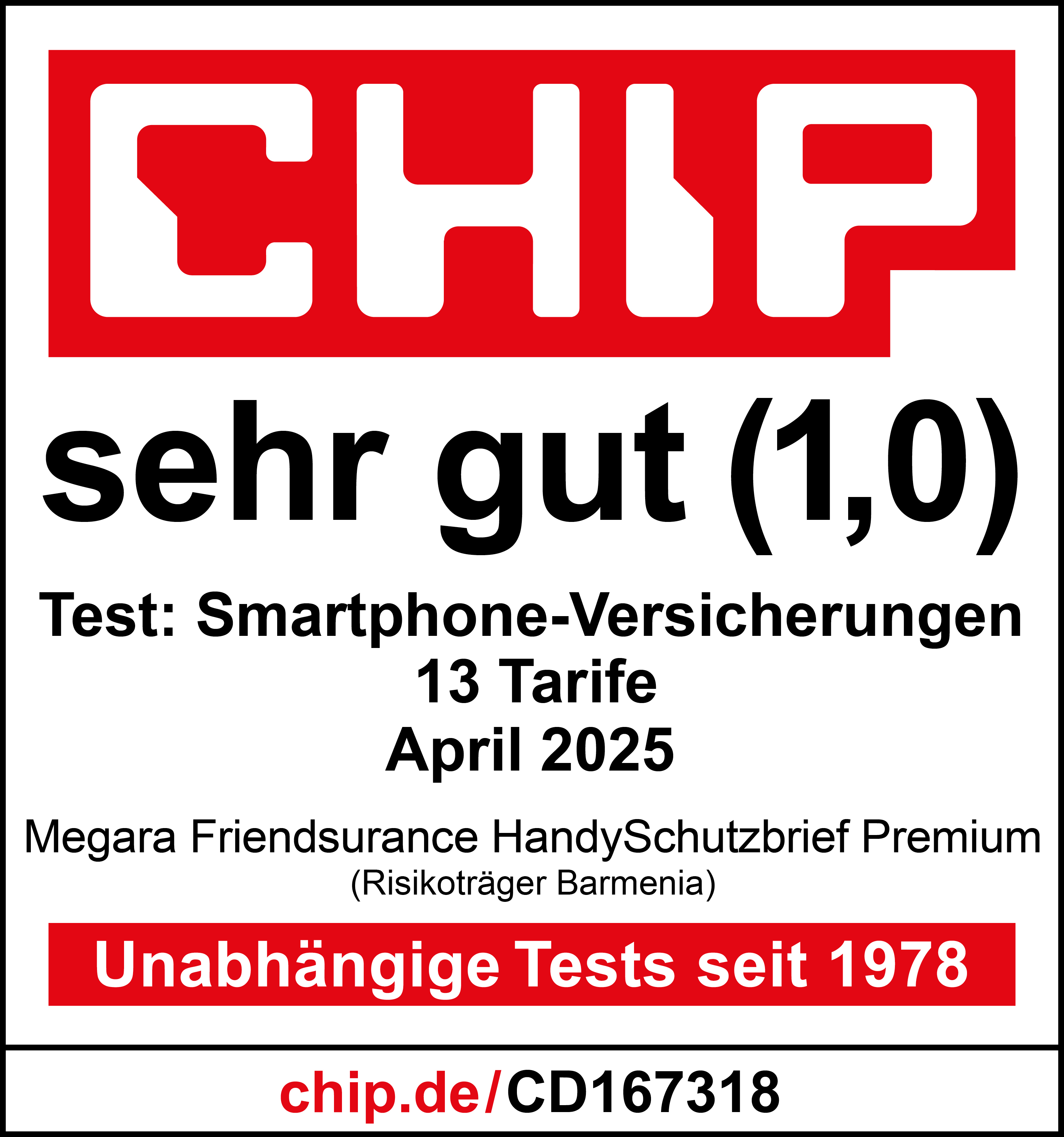 Chip Testnote: Sehr gut