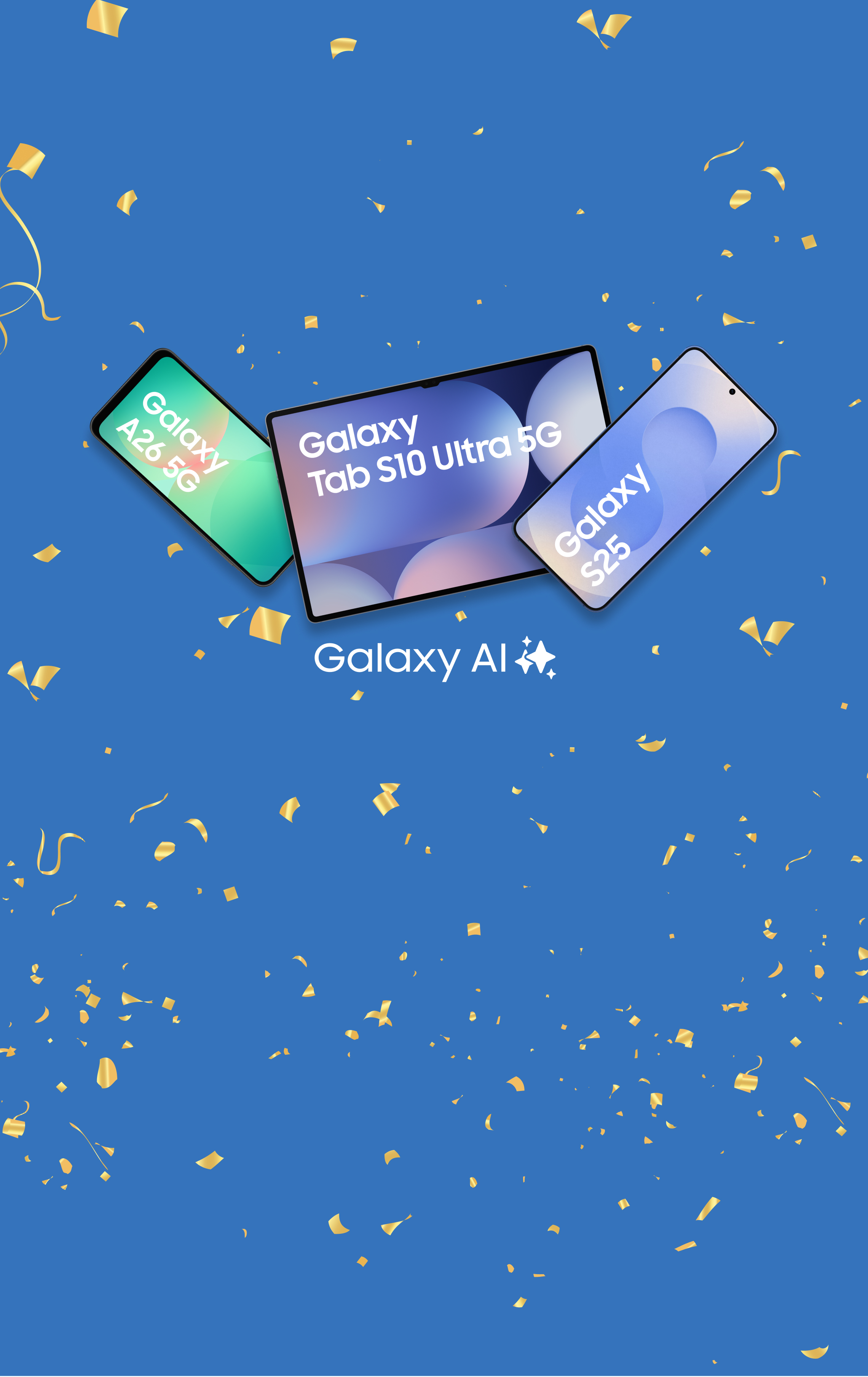 Samsung Geräte mit Konfetti
